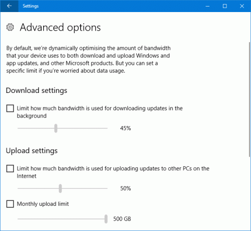 9 Funcții de setări noi în setările de descărcare Windows 10 Fall Creators Update