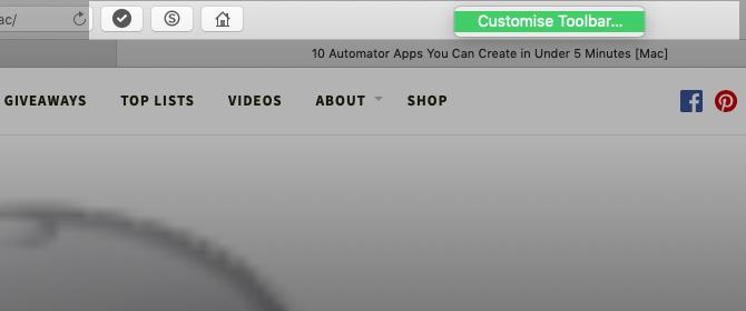 Personalizați opțiunea Bara de instrumente în Safari pe Mac